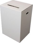 Valgkasse, 200 L, 540 X 450 X 750 Mm, Hvid Valgkasse, 200 L, 540 X 450 X 750 Mm, Hvid