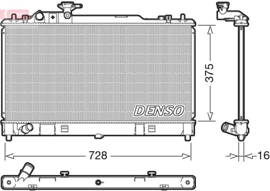 Radiator DENSO DRM44033 Radiator DENSO DRM44033