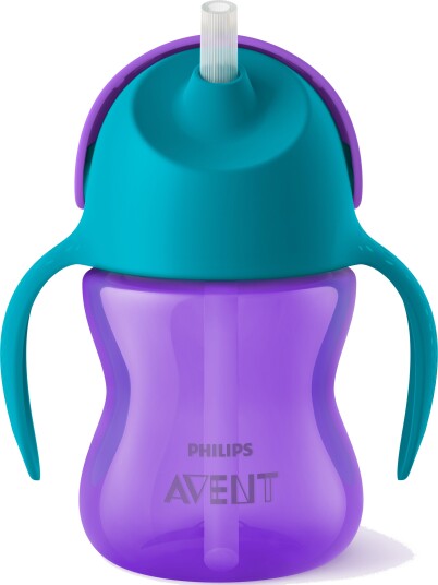 Philips Avent Straw Cup 200 ml Lilla/Turkis Philips Avent Straw Cup 200 ml Lilla/Turkis