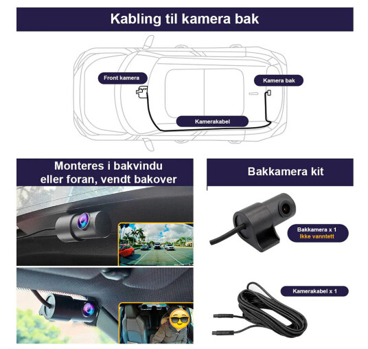 FITCAMX Integrert 4K Dashcam (foran+bak) Hyundai Ioniq 6 (2022 ->)