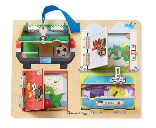Melissa & Doug Låsebrett m. 4 jumbolokk Melissa & Doug Låsebrett m. 4 jumbolokk