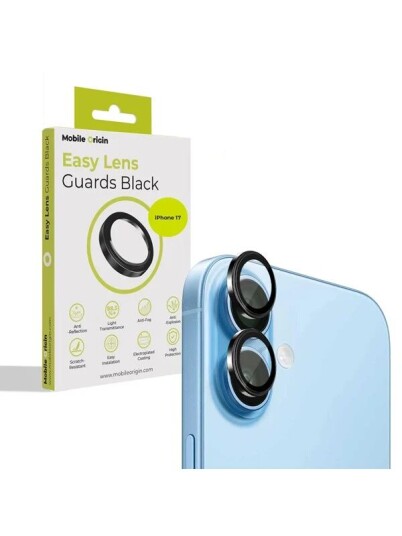 Mobile Origin Easy Lens Beskytter for iPhone 17 - Svart