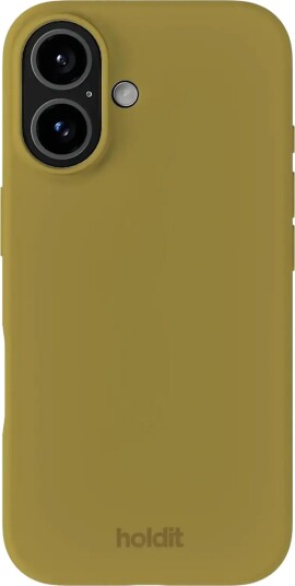 Holdit Silicone Case iPhone 16 Khaki green Holdit Silicone Case iPhone 16 Khaki green