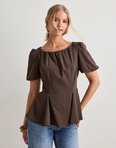 Vero Moda Brun Vmnadi Ss Top Jrs Exp