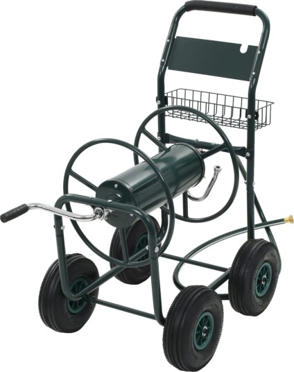 vidaXL Slangevogn med 1/2" slangekobling 75 m stål