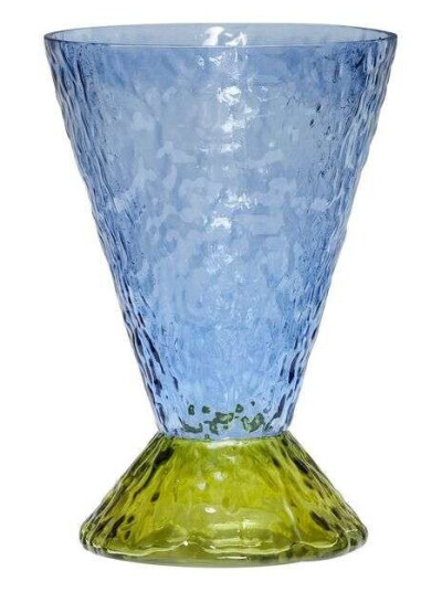 Hübsch - Abyss Vase Light Blue/Olive