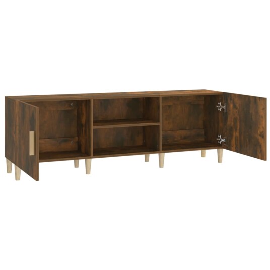 vidaXL TV-benk røkt eik 150x30x50 cm konstruert tre