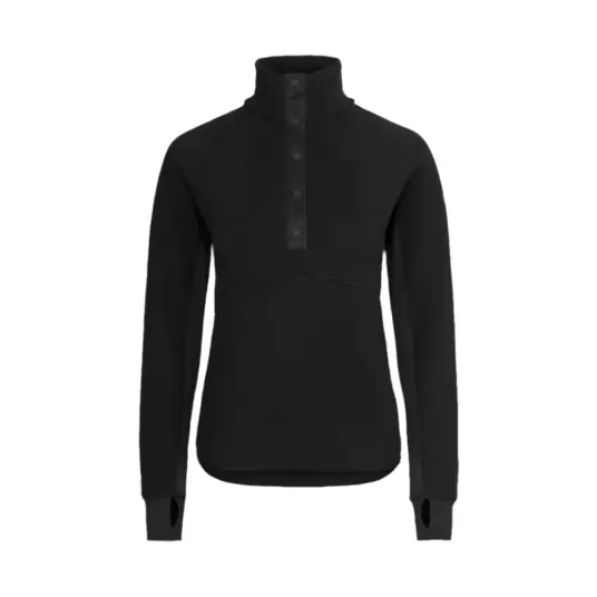 Fusion Pile Henley W Black XS