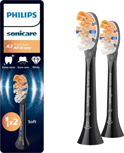 Philips Sonicare Premium All in One Brush Heads Black 2pcs Philips Sonicare Premium All in One Brush Heads Black 2pcs