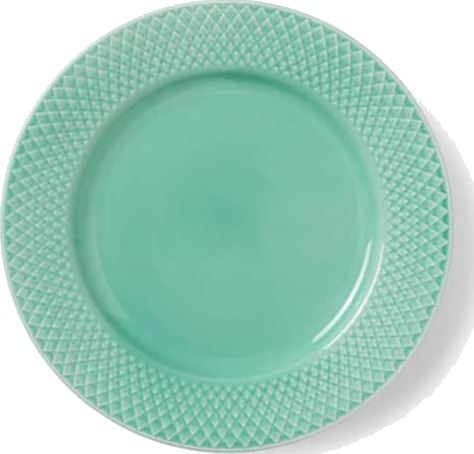 Lyngby Porcelæn Rhombe tallerken Ø 21 cm Aqua Lyngby Porcelæn Rhombe tallerken Ø 21 cm Aqua