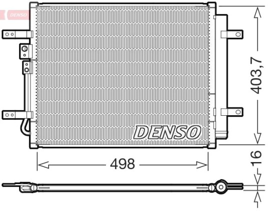 Kondensator, klimaanlegg DENSO DCN41025