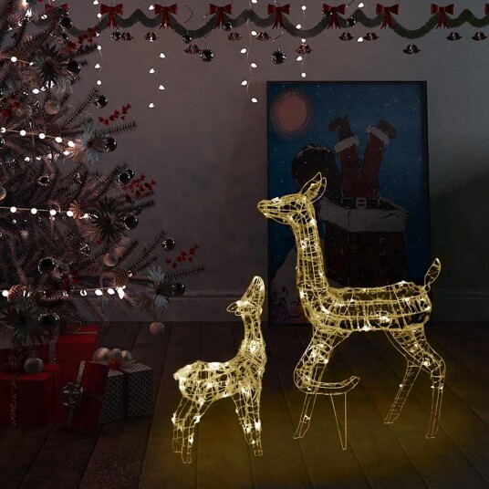vidaXL Julereinsdyrfamilie akryl 160 LED 160 cm varmhvit vidaXL Julereinsdyrfamilie akryl 160 LED 160 cm varmhvit