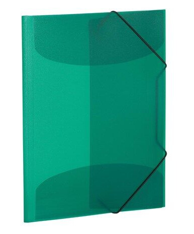 HERMA Elasticated folder A4 PP translucent dark green