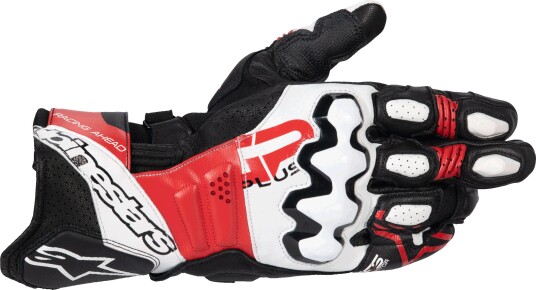 MC-Hansker Alpinestars GP Plus R V3 Skinn Svart /Hvit /Rød M