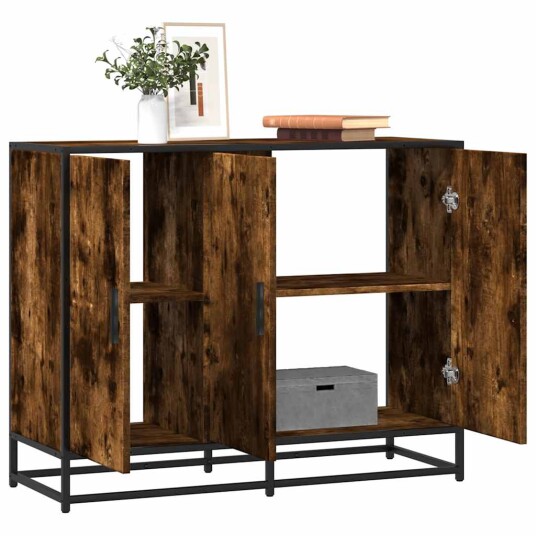 Skjenk røkt eik 94x35x76 cm konstruert tre 8721102840654