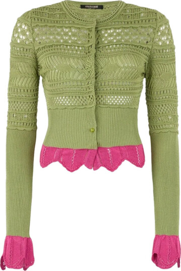 Roberto Cavalli Dame Strikkevarer Grønn M, Roberto Cavalli Dame Strikkevarer Grønn M,