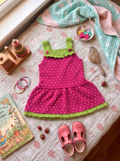House Of Yarn IR 07-08d Strawberry kjole