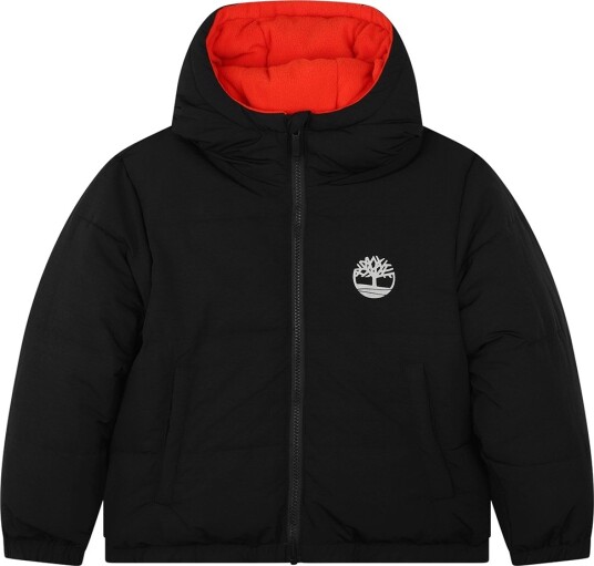 Timberland Polstret Jakke/Fleecejakke Vendbar Svart/Oransje Timberland 12 år (152) Dunjakke Rød