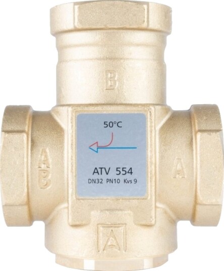 Afriso Atv 554 Temperaturventil, Dn32, Rp1 1/4 &Quot , Kvs 9, 50 °C Afriso Atv 554 Temperaturventil, Dn32, Rp1 1/4 &Quot , Kvs 9, 50 °C