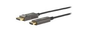 MicroConnect Premium - Adapterkabel - DisplayPort hann til HDMI hann - 10 m - hybridkobber / fiberoptikk - svart - Active Optical Cable (AOC), 4K 60Hz støtte MicroConnect Premium - Adapterkabel - DisplayPort hann til HDMI hann - 10 m - hybridkobber / fiberoptikk - svart - Active Optical Cable (AOC), 4K 60Hz støtte