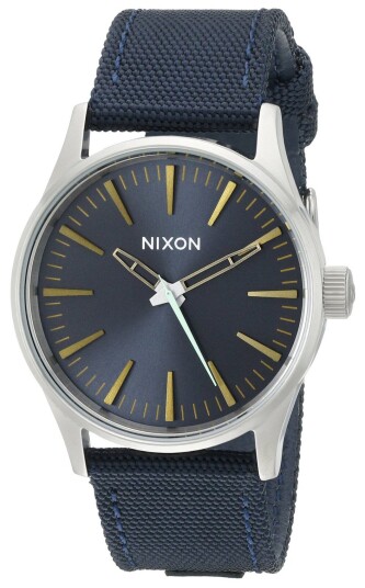 Nixon Herreklokke A4262076 00 The Sentry Blå/Lær Ø38 mm