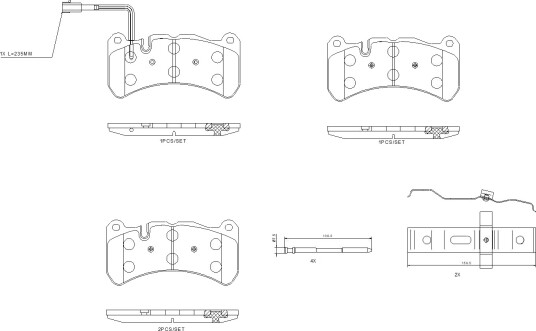 Bremseklosser sett BREMBO P 48 003
