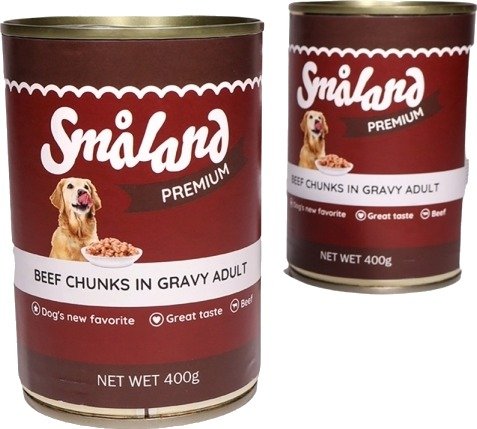 Småland Premium Oksekjøtt Våtfôr 400 G
