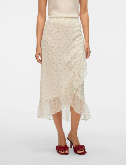 Vero Moda Vmsmilla H/W Wrap Skirt Wvn Ga - White - XS