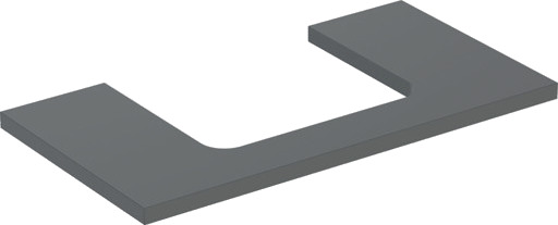 GEBERIT ONE benkeplate 900x470x30mm utskåret i midten hvit høykomprimert GEBERIT ONE benkeplate 900x470x30mm utskåret i midten hvit høykomprimert