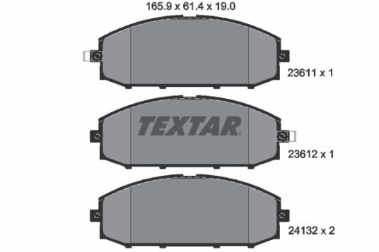 Bremseklosser TEXTAR 2361101 Bremseklosser TEXTAR 2361101