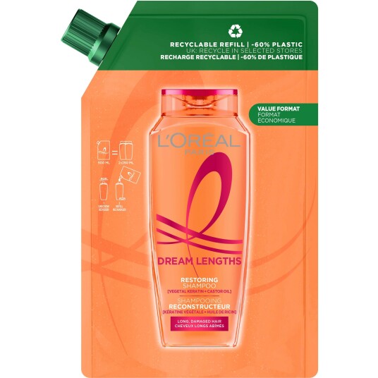 Elvital Dream Length Refill Shampoo 500ml for Long Hair
