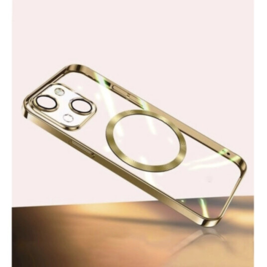 Mobildeksel MagSafe Transparent iPhone 15 Plus, Gold Mobildeksel MagSafe Transparent iPhone 15 Plus, Gold