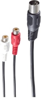 Shiverpeaks Bs10201 Din 5-Pin Hankjønn 2 X Rca Hunkjønn 0,2 M Sort
