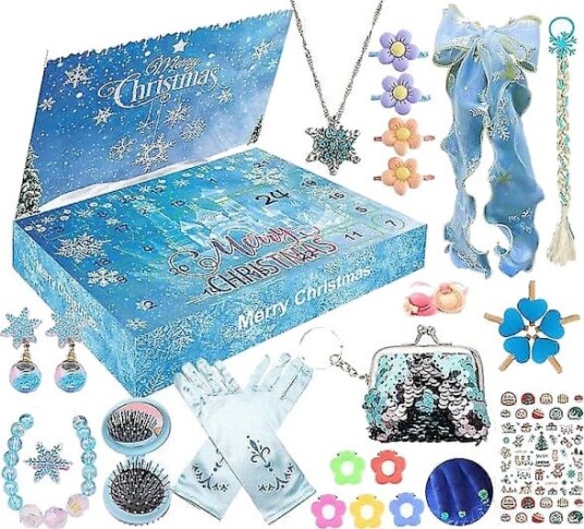 Frozen Adventskalender Frozen Princess Veske Smykker 24 Dager Nedtellingskalendere Blindboks Julegaveeske