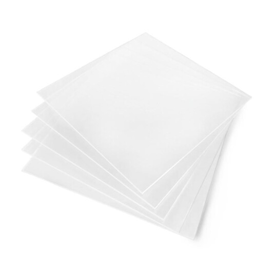 Gjennomsiktig støpt pleksiglass 5mm 200x200mm 5 stk