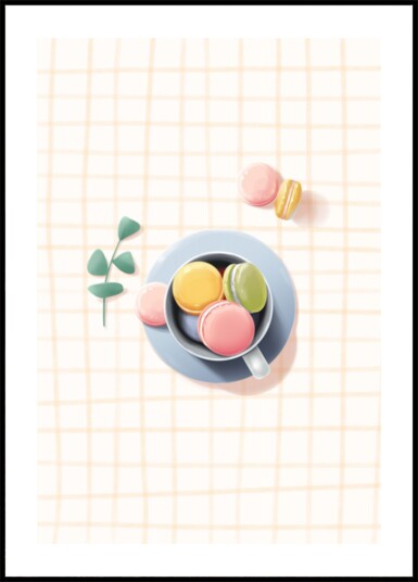 Sweet Pastel Macarons Plakat / 70x100