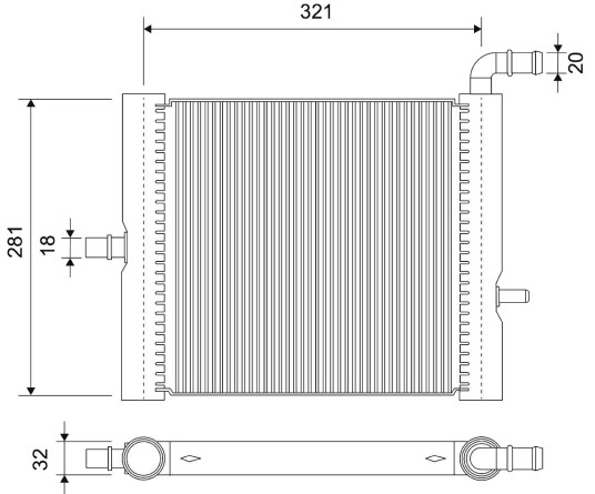 VALEO 701181 Radiator motorkjøling VALEO 701181 Radiator motorkjøling