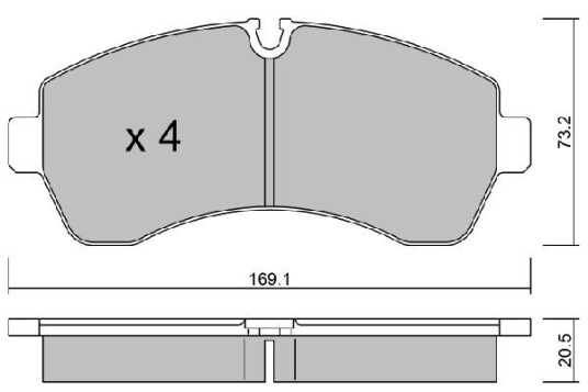 Bremseklosser AISIN BPVW 1020