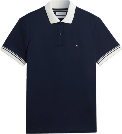 Tommy Hilfiger Interlock Plackt Detail Reg Polo Navy XXL