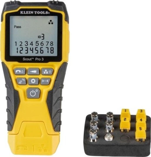 Klein Tools Vdv501-851 Utp Stp-Kabeltester Bnc Rj-11 Rj-12 Rj-45 Lcd Alkalinsk 9 V 76 Mm