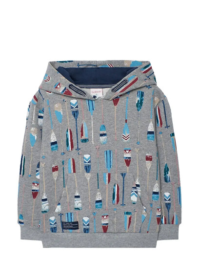 Boboli Fleece Sweatshirt Printed Grey 104 Boboli Fleece Sweatshirt Printed Grey 104