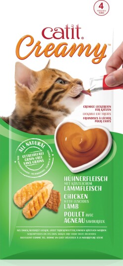 Catit Creamy & Kylling Lam 4 X 10 G