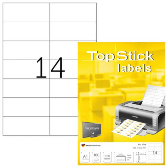 Herma Labels TopStick 105 X 42,3 mm 100 stk Herma Labels TopStick 105 X 42,3 mm 100 stk