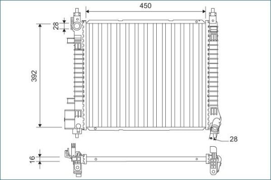 Radiator VALEO 701169