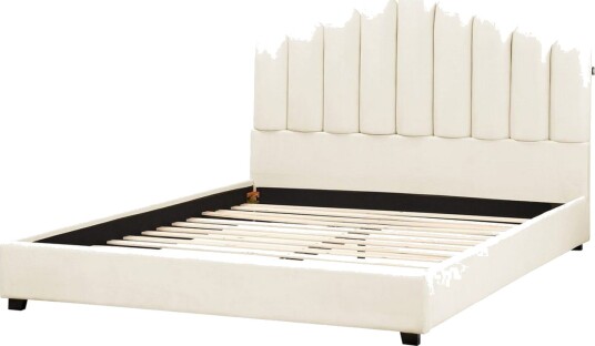 Seng med lamellramme Vincennes Hvit Svart 180x200 cm
