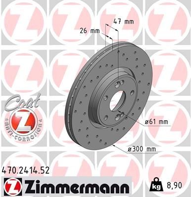 Bremseskive ZIMMERMANN 470.2414.52