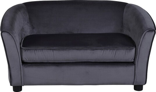 Venture HomeMåna Kids Sofa Black / Dark Grey VelvetGråBarnesofaer & lenestoler