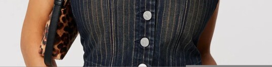 ABRAND 95 Mid Aline Skirt Pinstripe Pinstripe Navy 27
