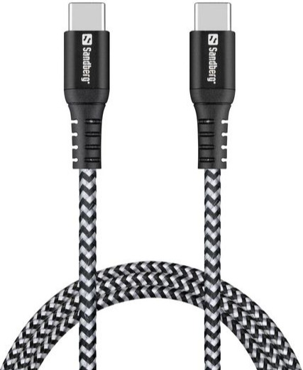 Sandberg Survivor 1m USB-C Kabel 100W - Type C til Type C