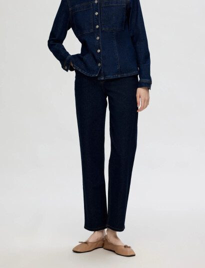 Selected Slfalice Mw Straight Moon Blue Jeans Blue 28 x 32 Selected Slfalice Mw Straight Moon Blue Jeans Blue 28 x 32